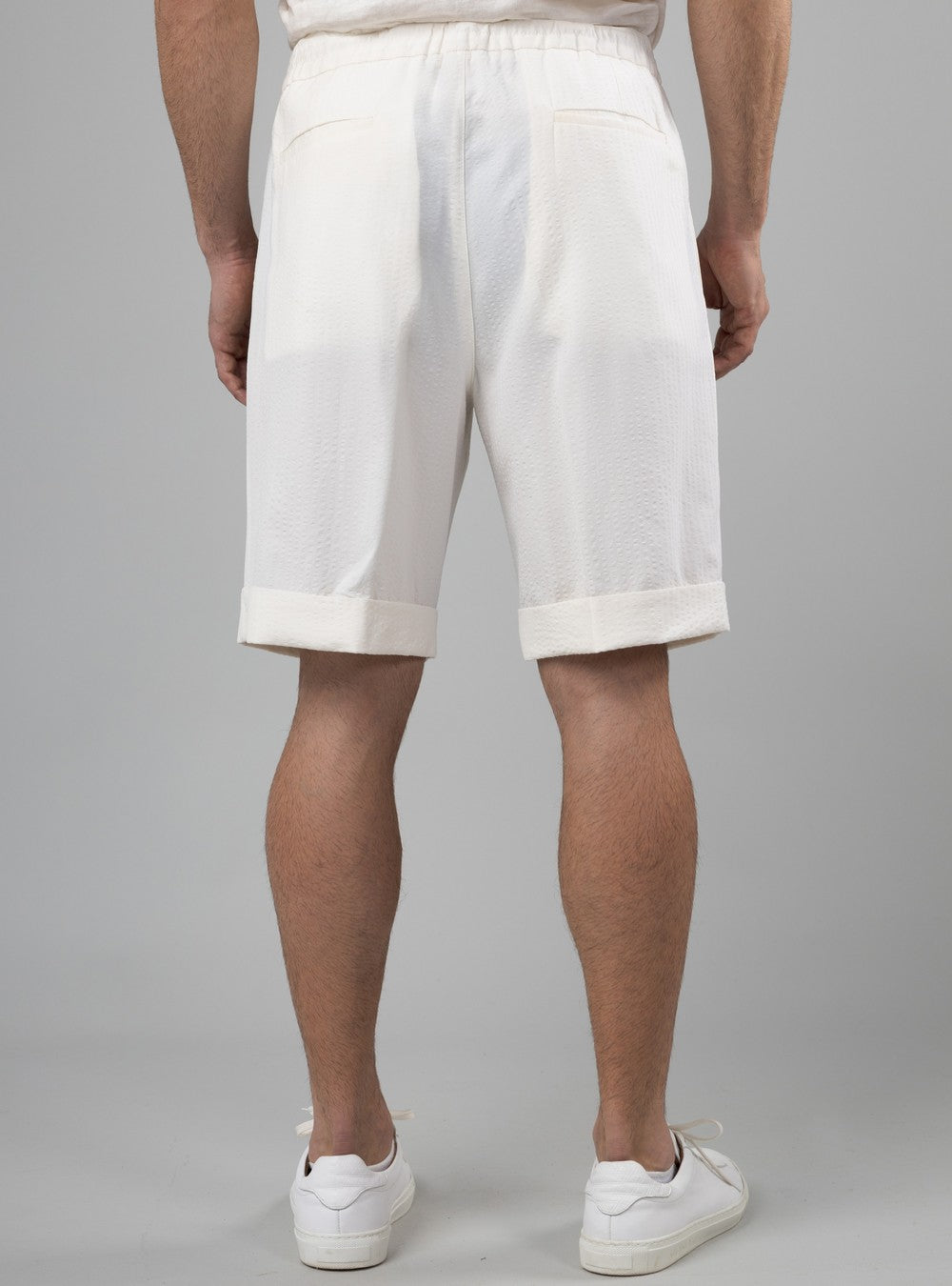 Aeolus Drawstring Shorts in Cool Wool, Ecume