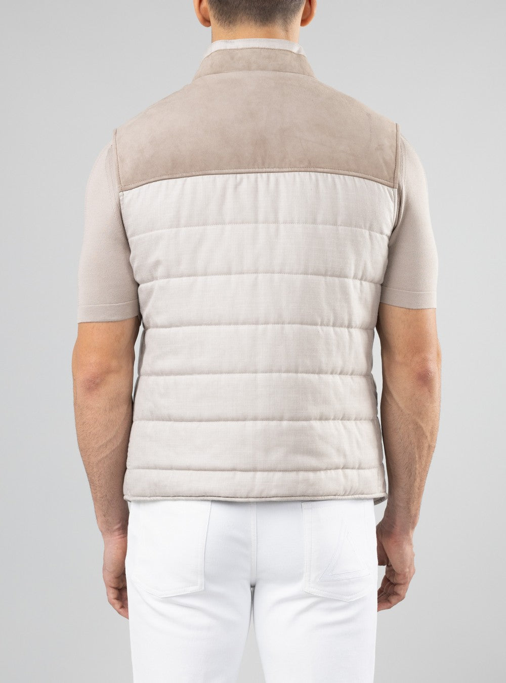 Apollo Linen and Silk Vest, Sand