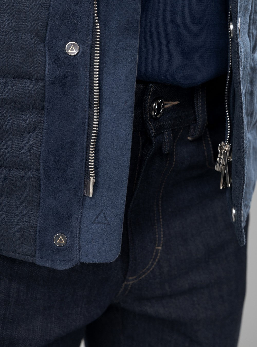 Apollo Linen and Silk Vest, Midnight Blue