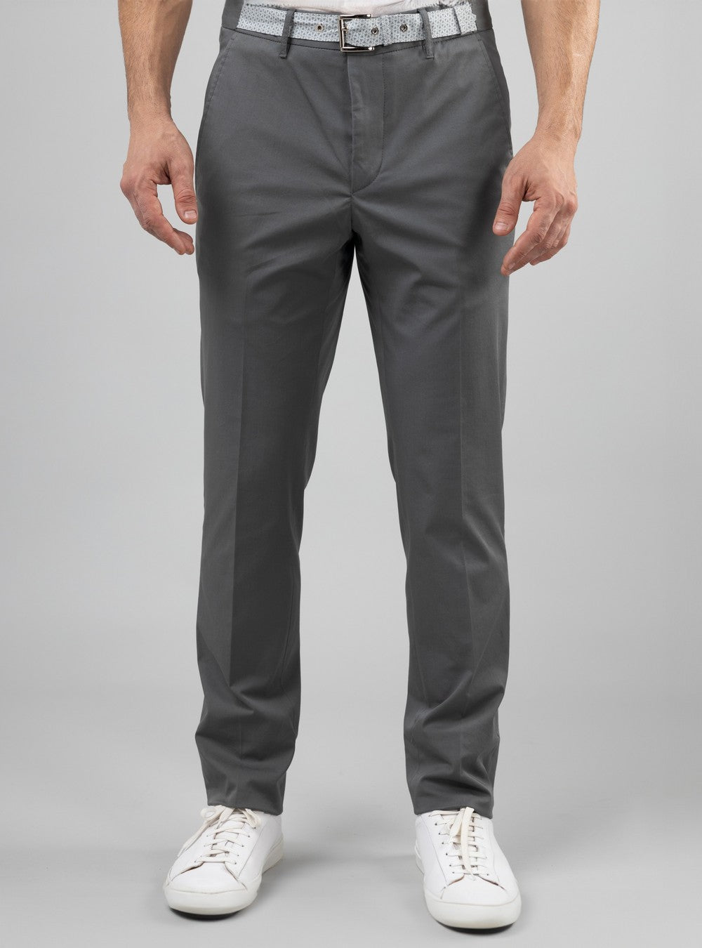 Helios Silk Belted Trousers, Lichen