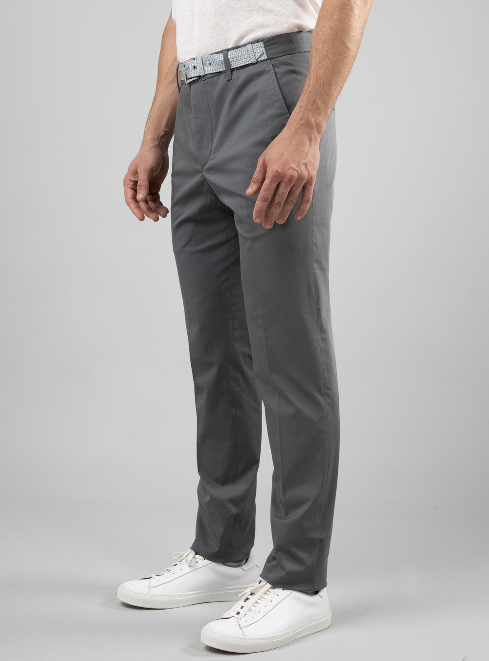 Helios Silk Belted Trousers, Lichen