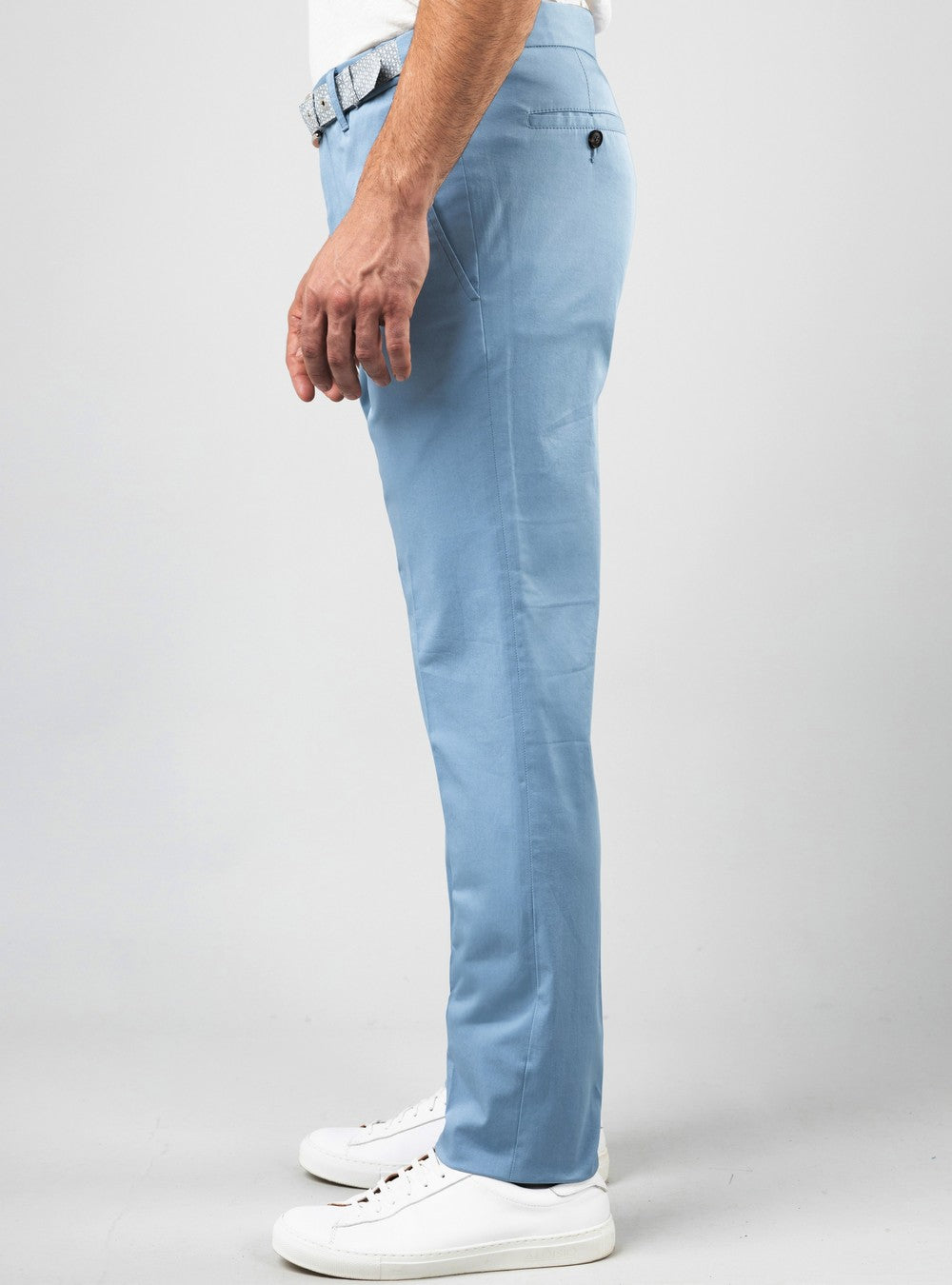 Helios Silk Belted Trousers, Baby Blue