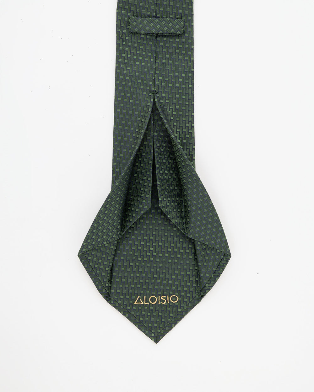 Nocturne 7-fold tie in silk, Bottle Green