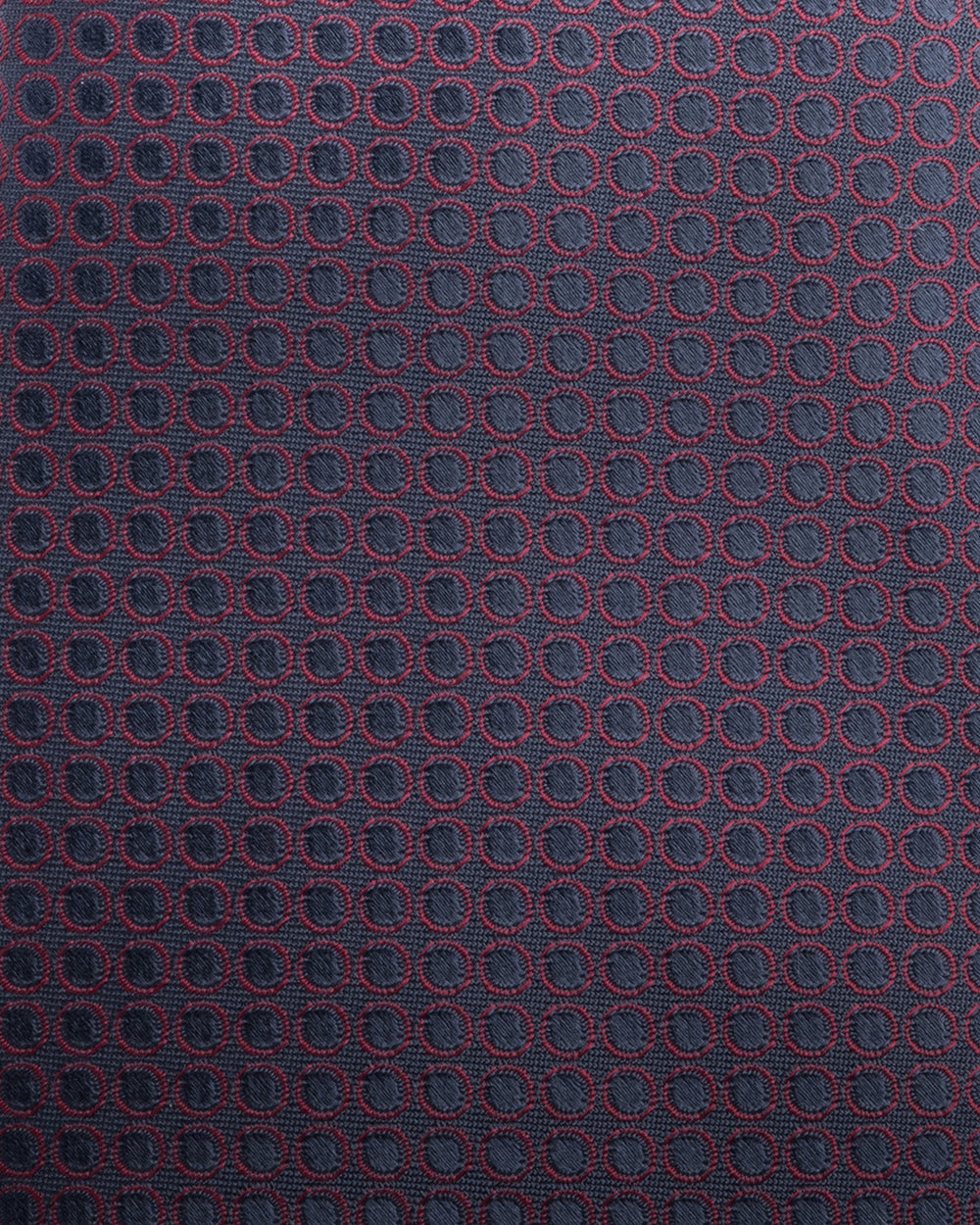 Nocturne 7-fold tie in silk, Midnight Blue/Red