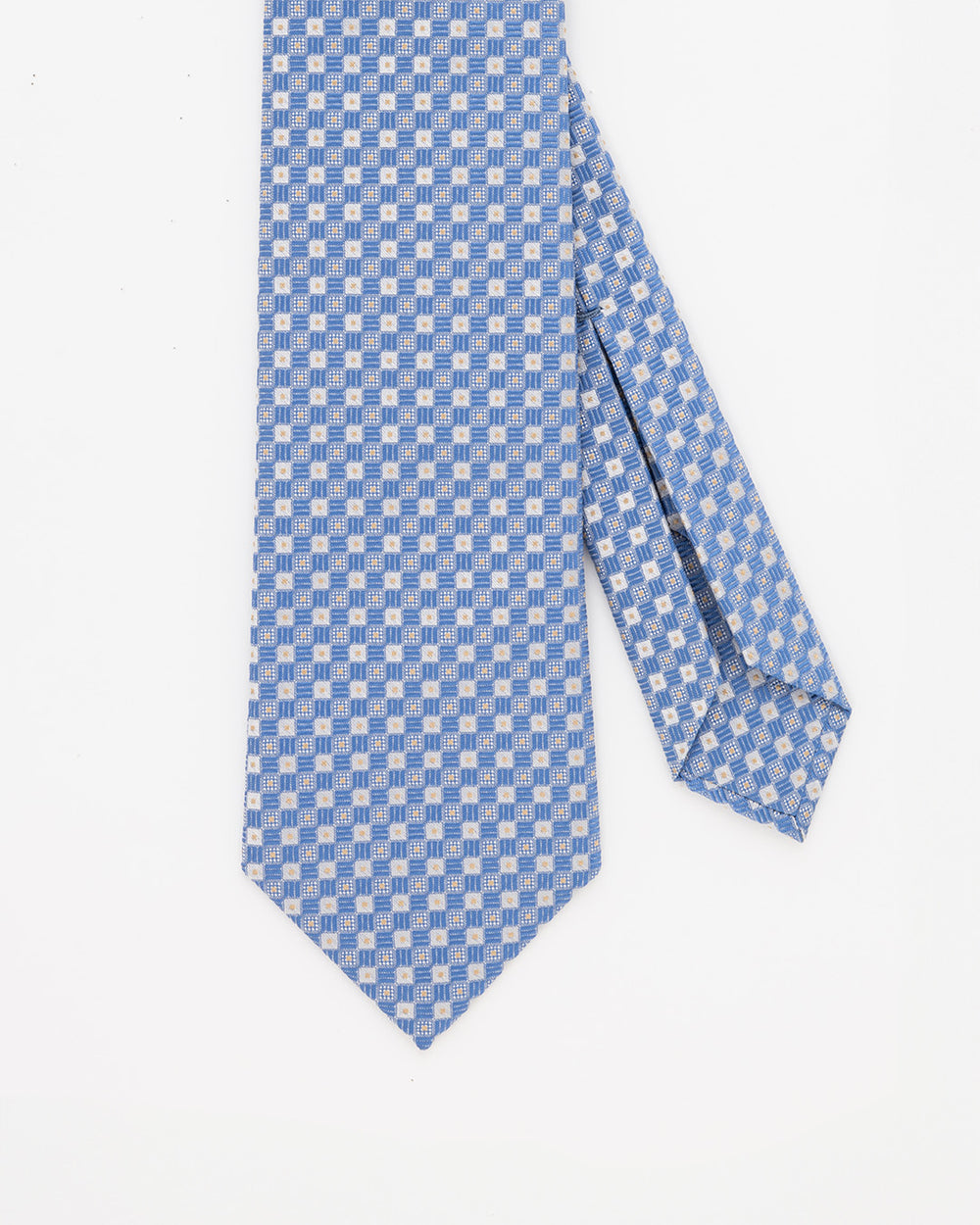 Nocturne 7-fold tie in silk, Azure Sky