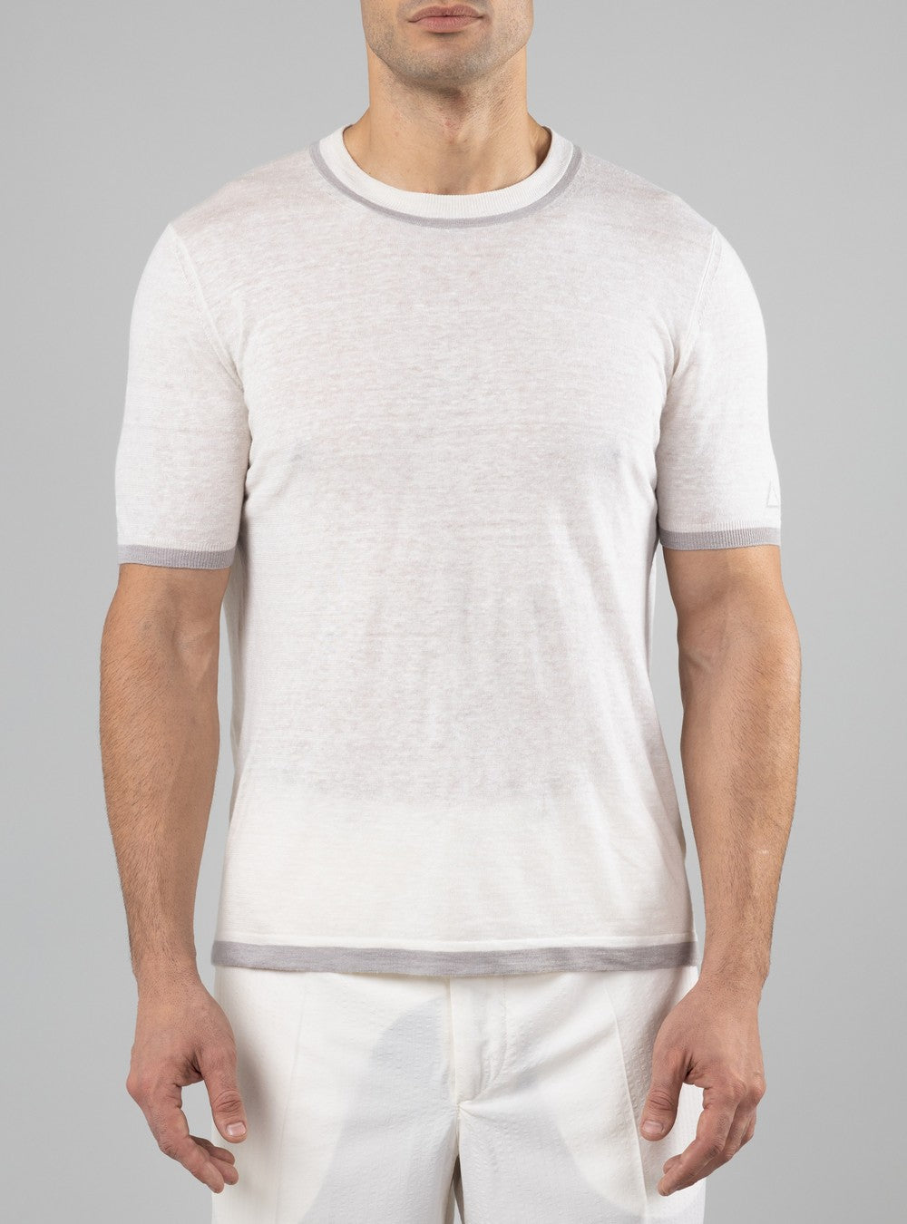 Proteus Lightweight T-Shirt in Cashmere/Linen/Silk, Lichen