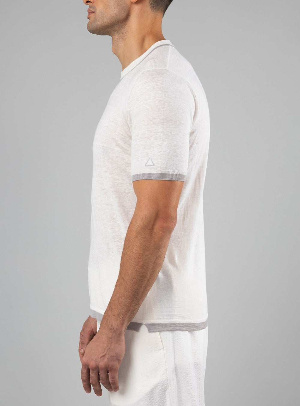 Proteus Lightweight T-Shirt in Cashmere/Linen/Silk, Lichen