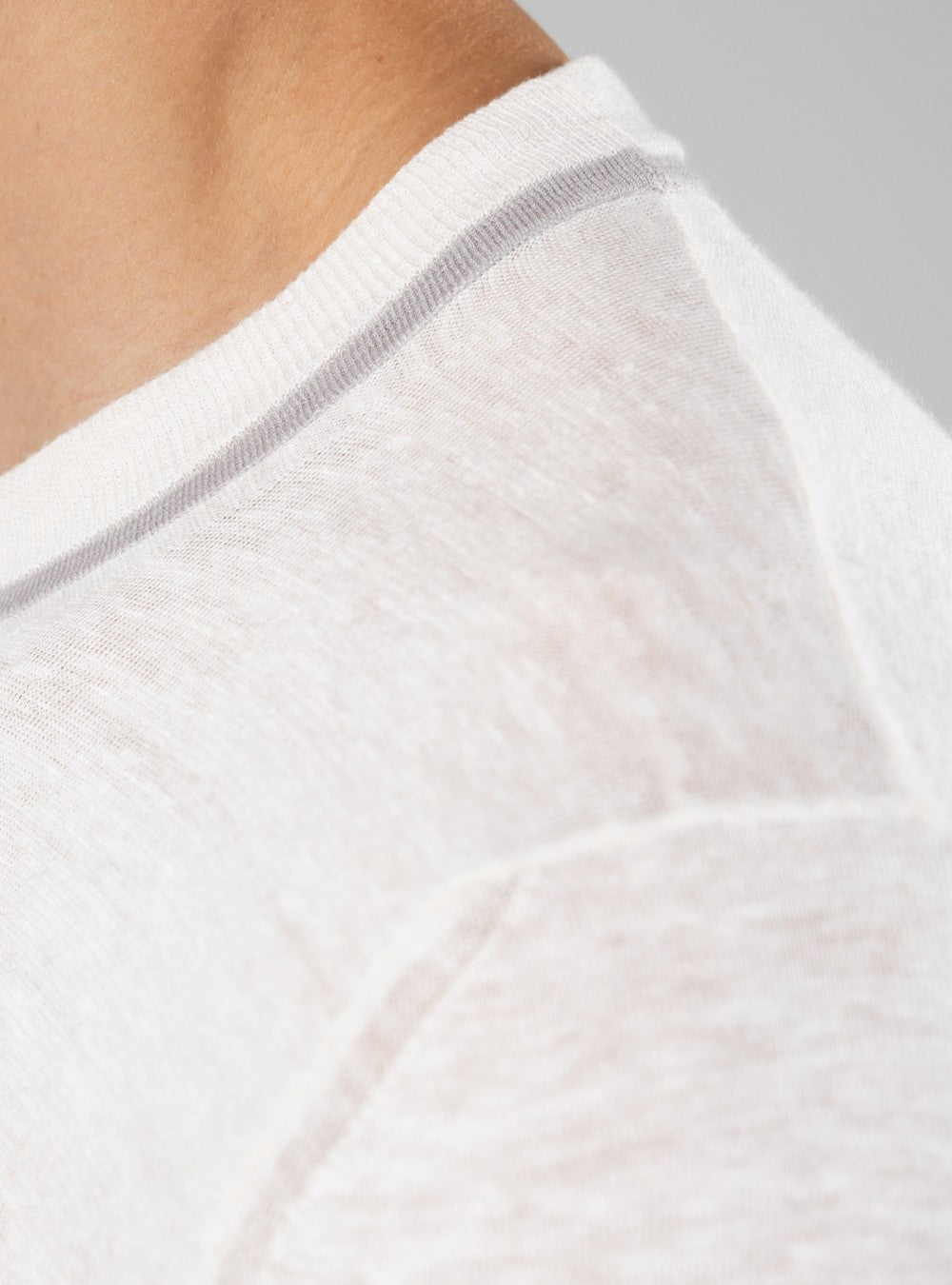 Proteus Lightweight T-Shirt in Cashmere/Linen/Silk, Lichen