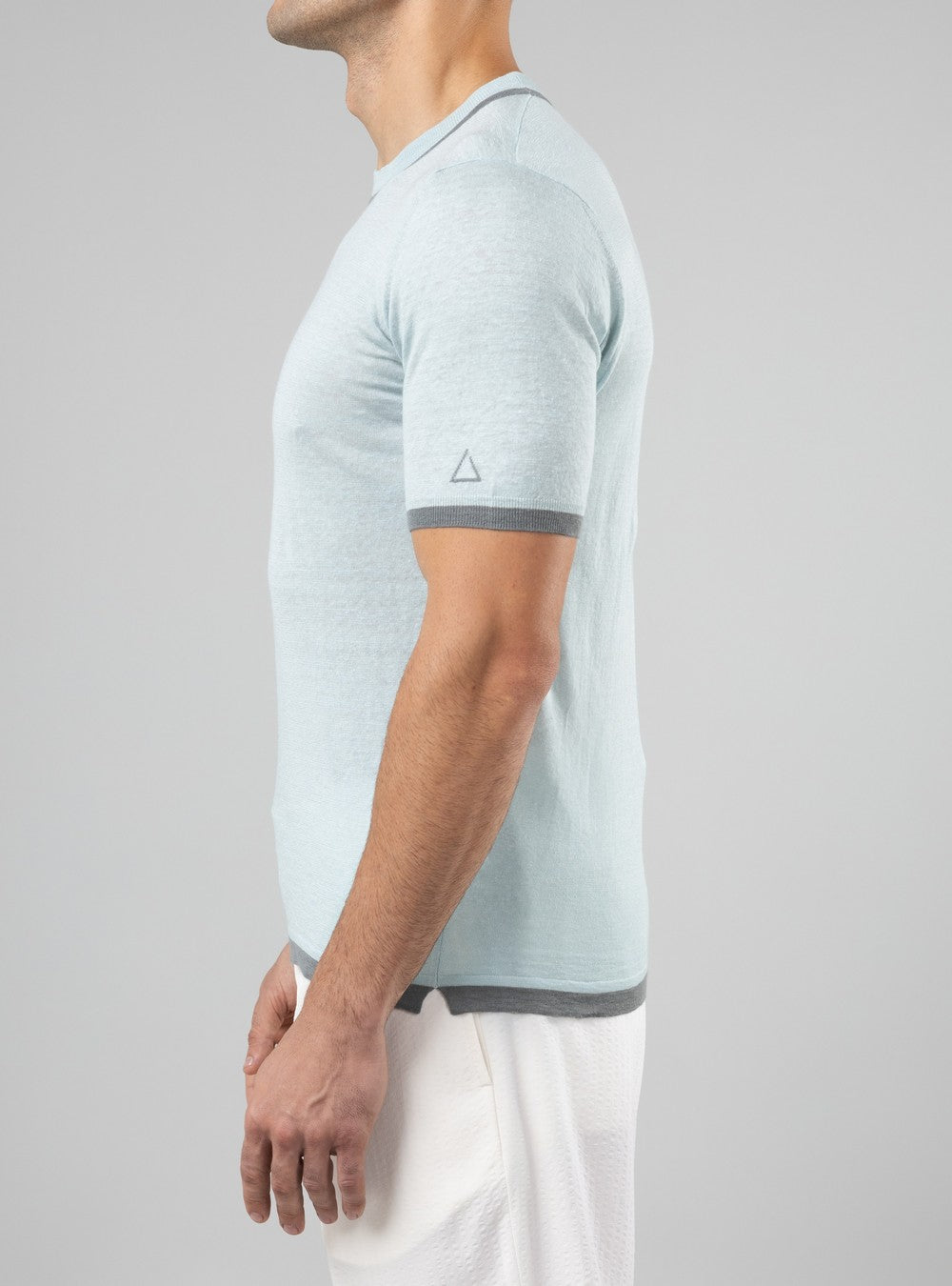 Proteus Lightweight T-Shirt in Cashmere/Linen/Silk, Aquamarine