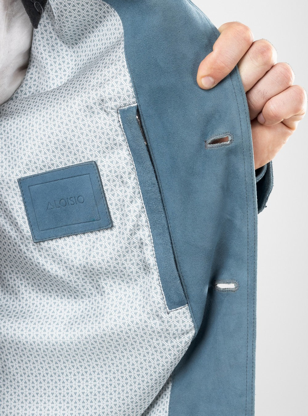 Poseidon Jean Jacket In Python Leather, Sage