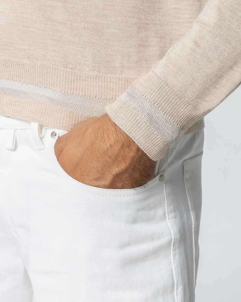 Virtus Cashmere and Silk Turtleneck, Sand