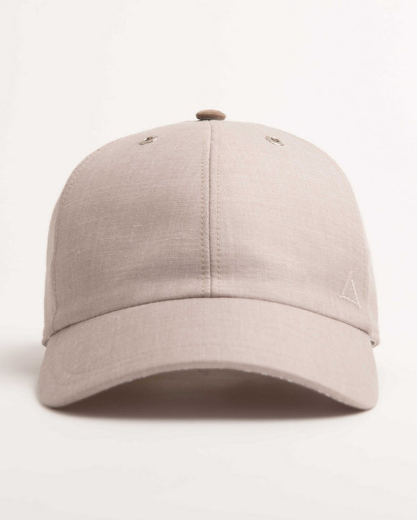 Zeno Baseball Hat in Silk/Cashmere/Linen, Sand