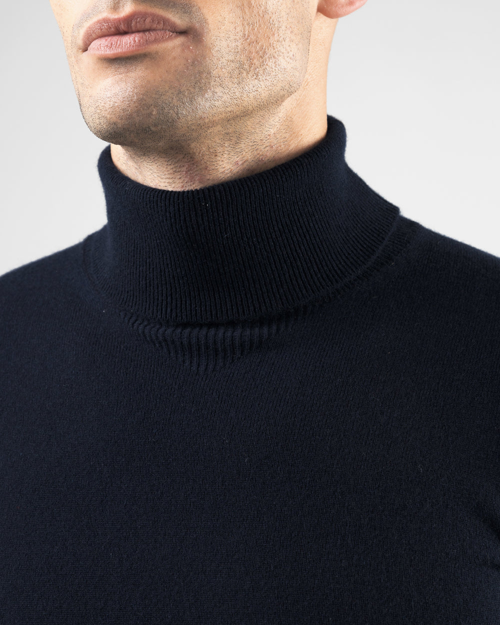 Aspen Cashmere Turtleneck Sweater, Dark Blue