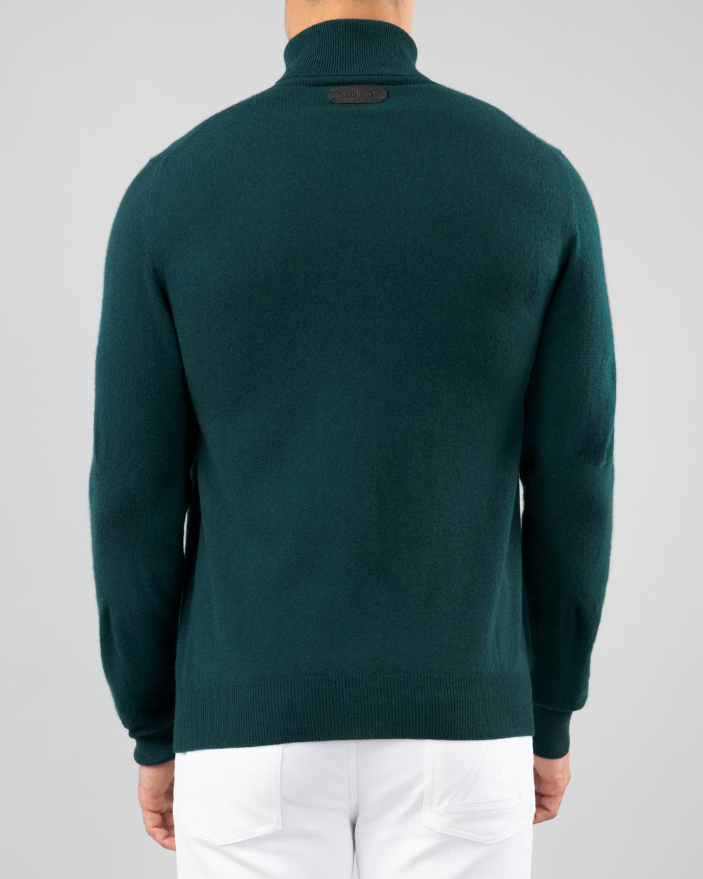 Aspen Cashmere Turtleneck Sweater, Emerald