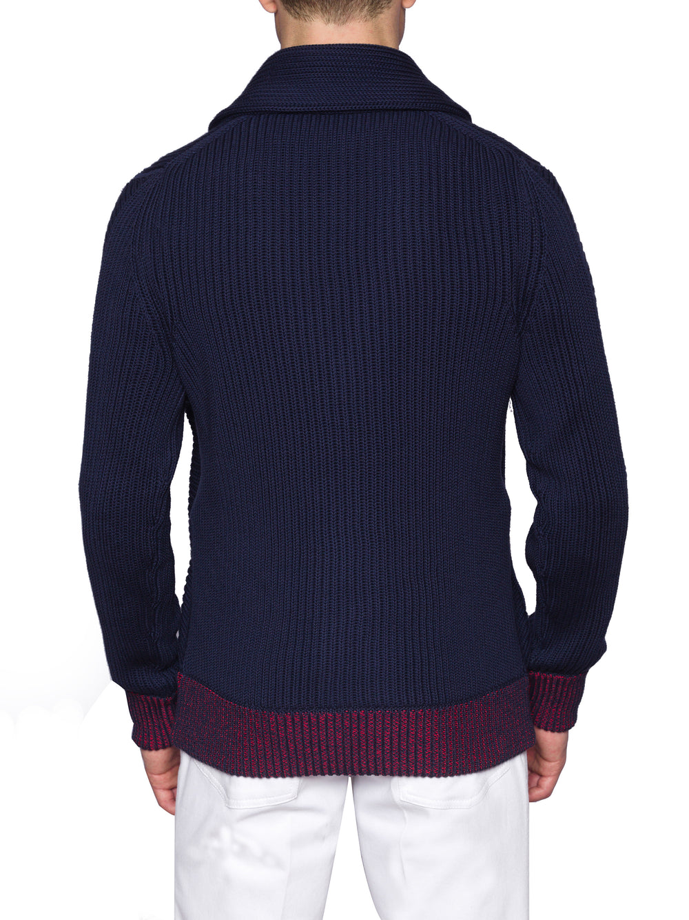 Sunrise Fisherman Cardigan in Vicuna and Sea Island Cotton