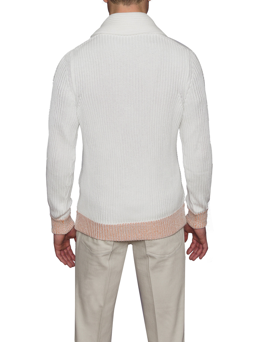 Cloud Fisherman Cardigan in Sea Island Cotton