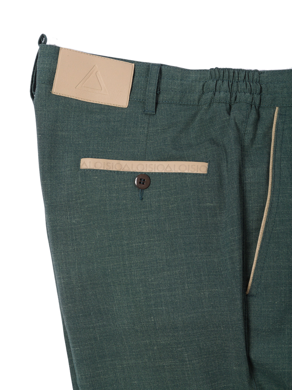 Wave Wool Silk and Linen drawstring Trousers