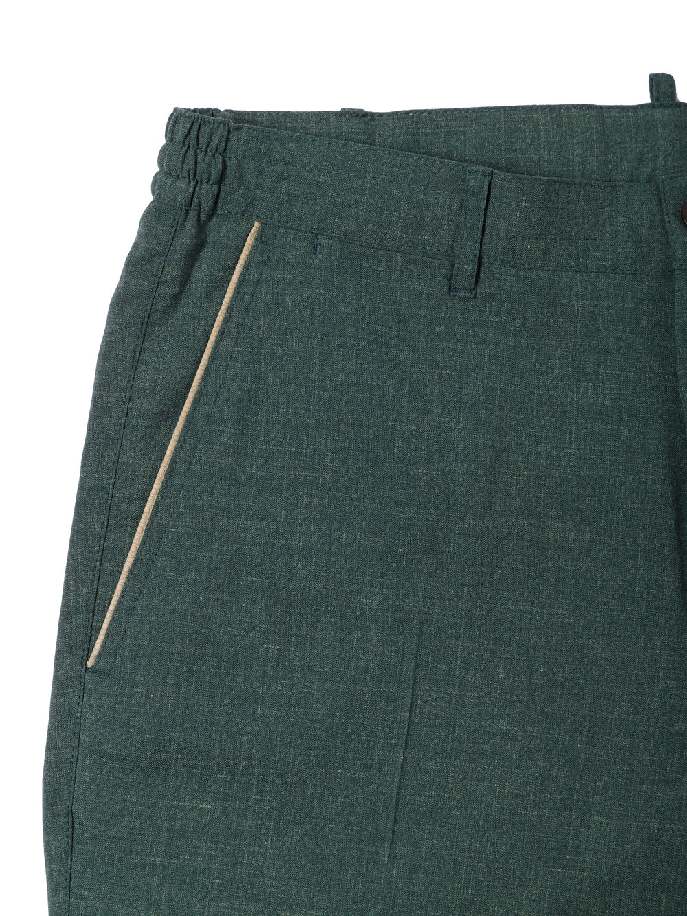 Wave Wool Silk and Linen drawstring Trousers