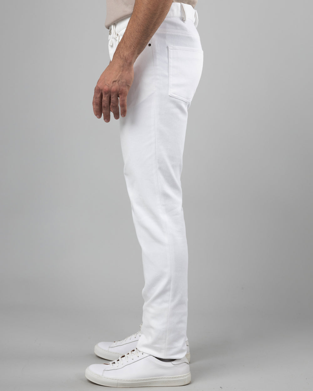 Cedar Five-pocket Cotton Trousers, White