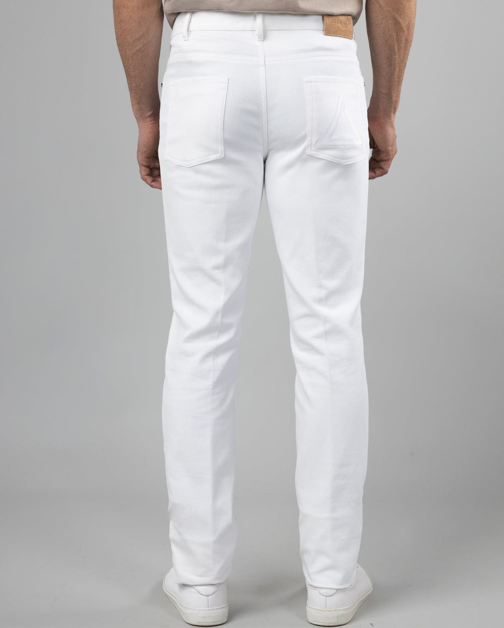 Cedar Five-pocket Cotton Trousers, White