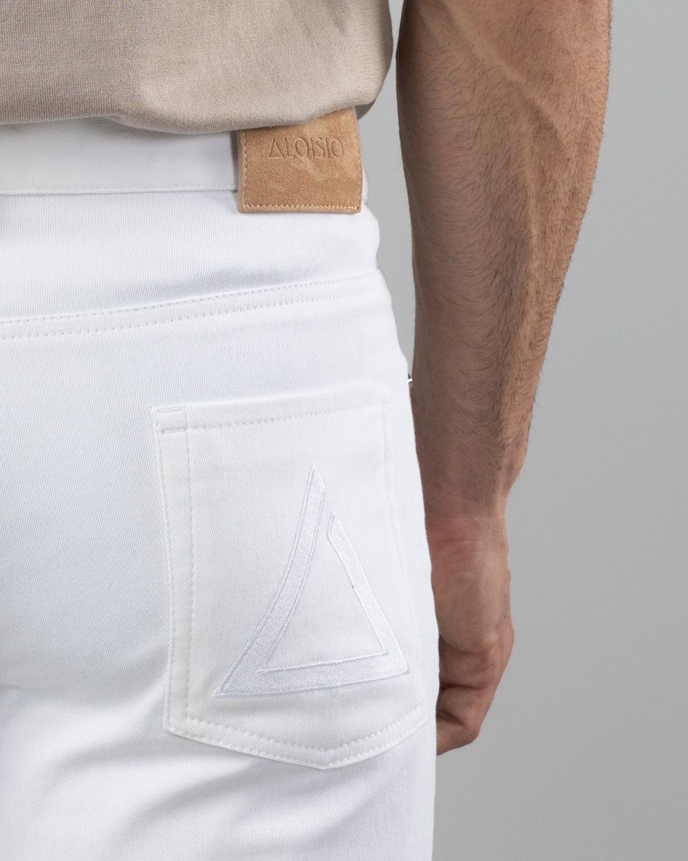 Cedar Five-pocket Cotton Trousers, White