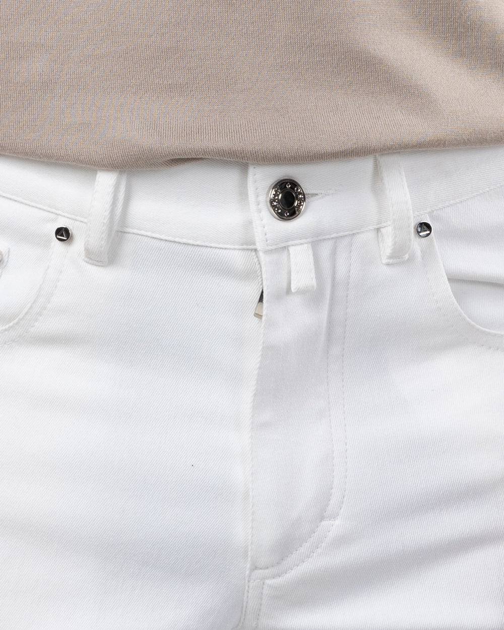 Cedar Five-pocket Cotton Trousers, White