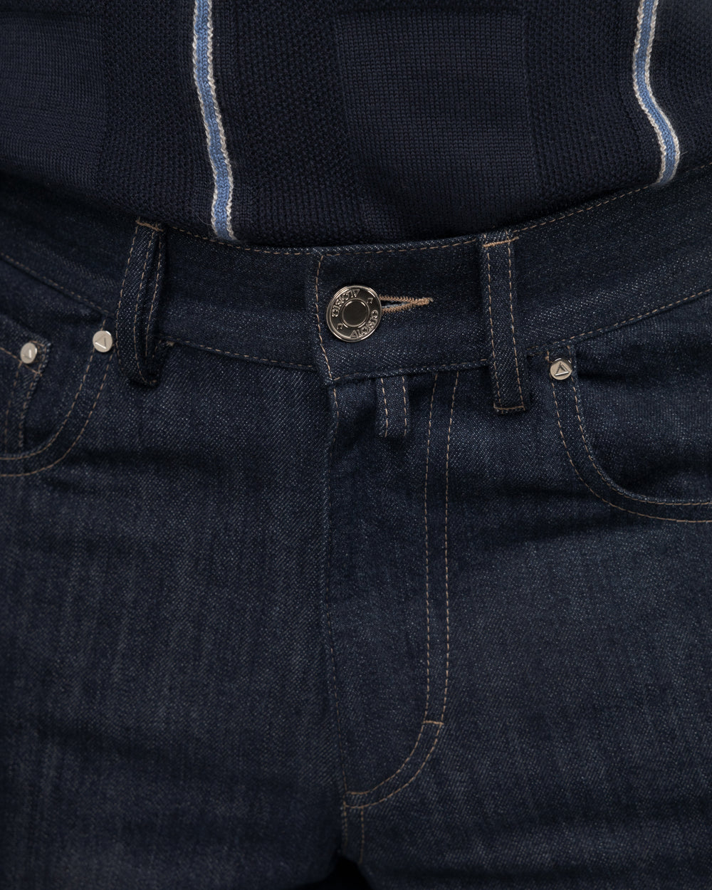 Cedar Five-pocket Cotton Trousers, Denim