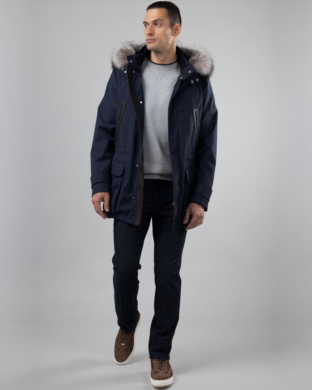 Courchevel Water-resistant Parka, Blue
