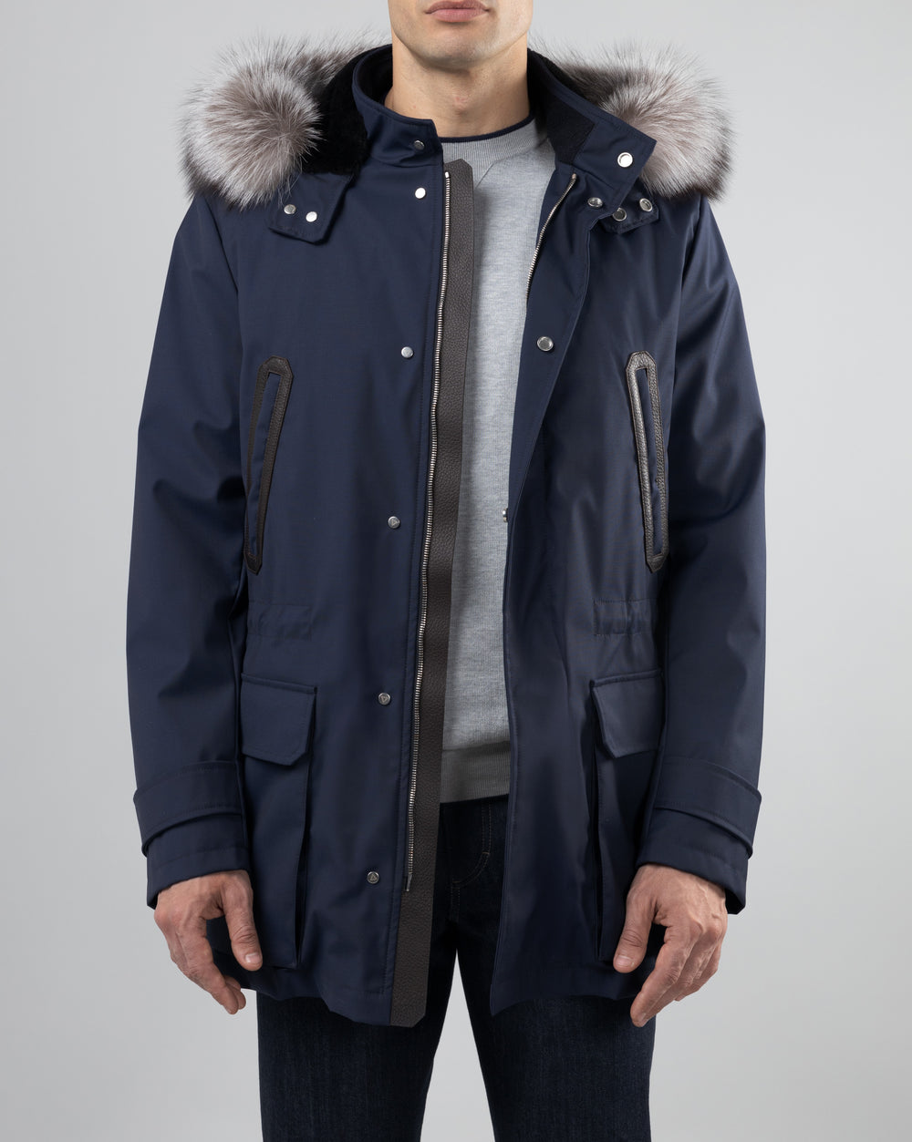 Courchevel Water-resistant Parka, Blue