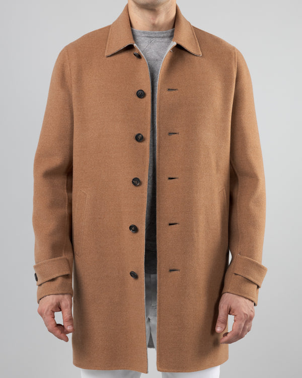 Cortina Wool Coat, Beige/Grey