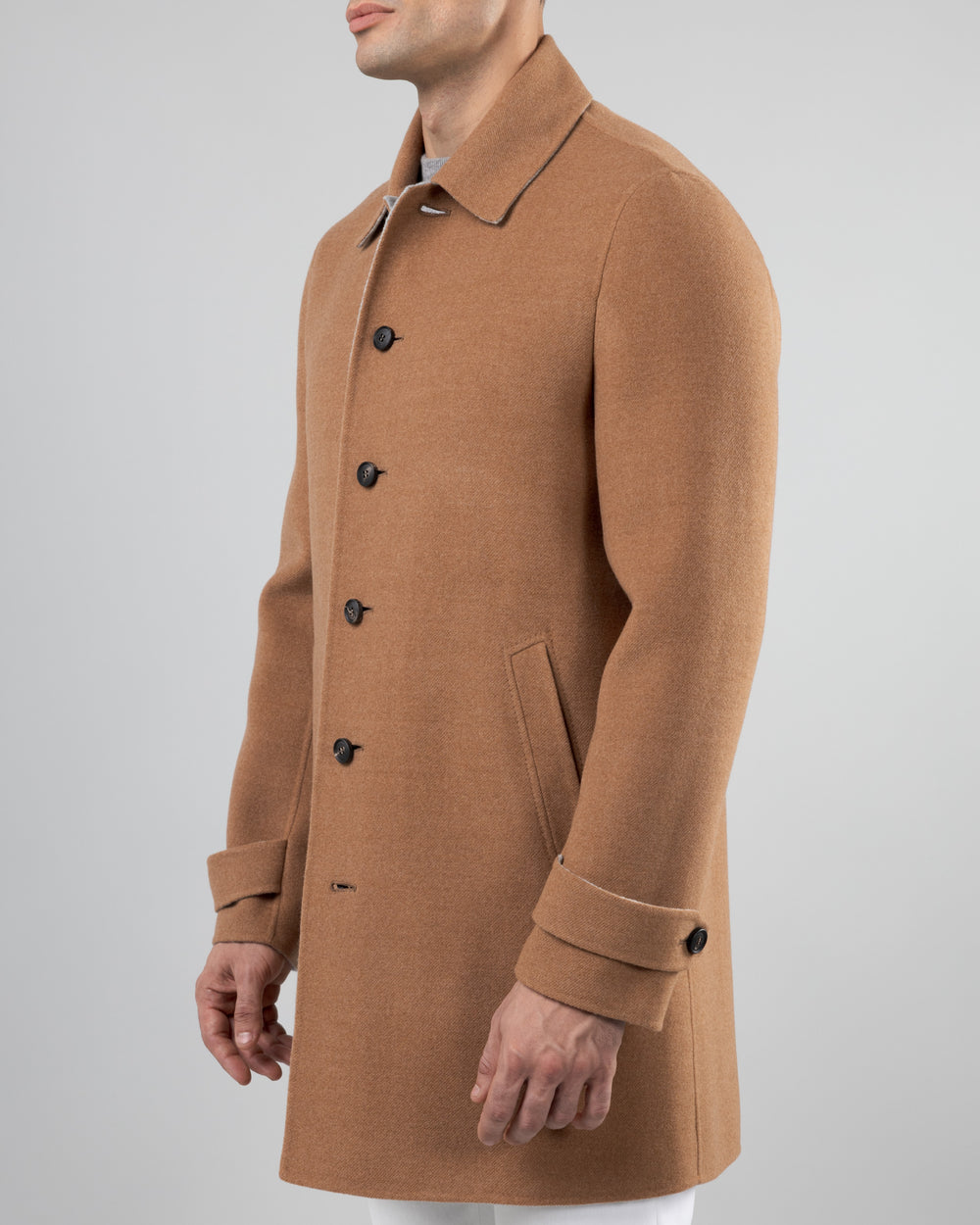 Cortina Wool Coat, Beige/Grey