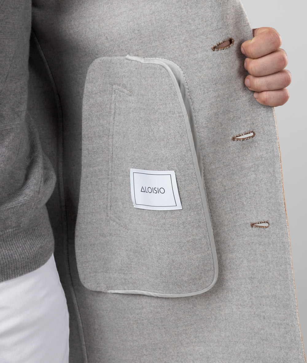 Cortina Wool Coat, Beige/Grey