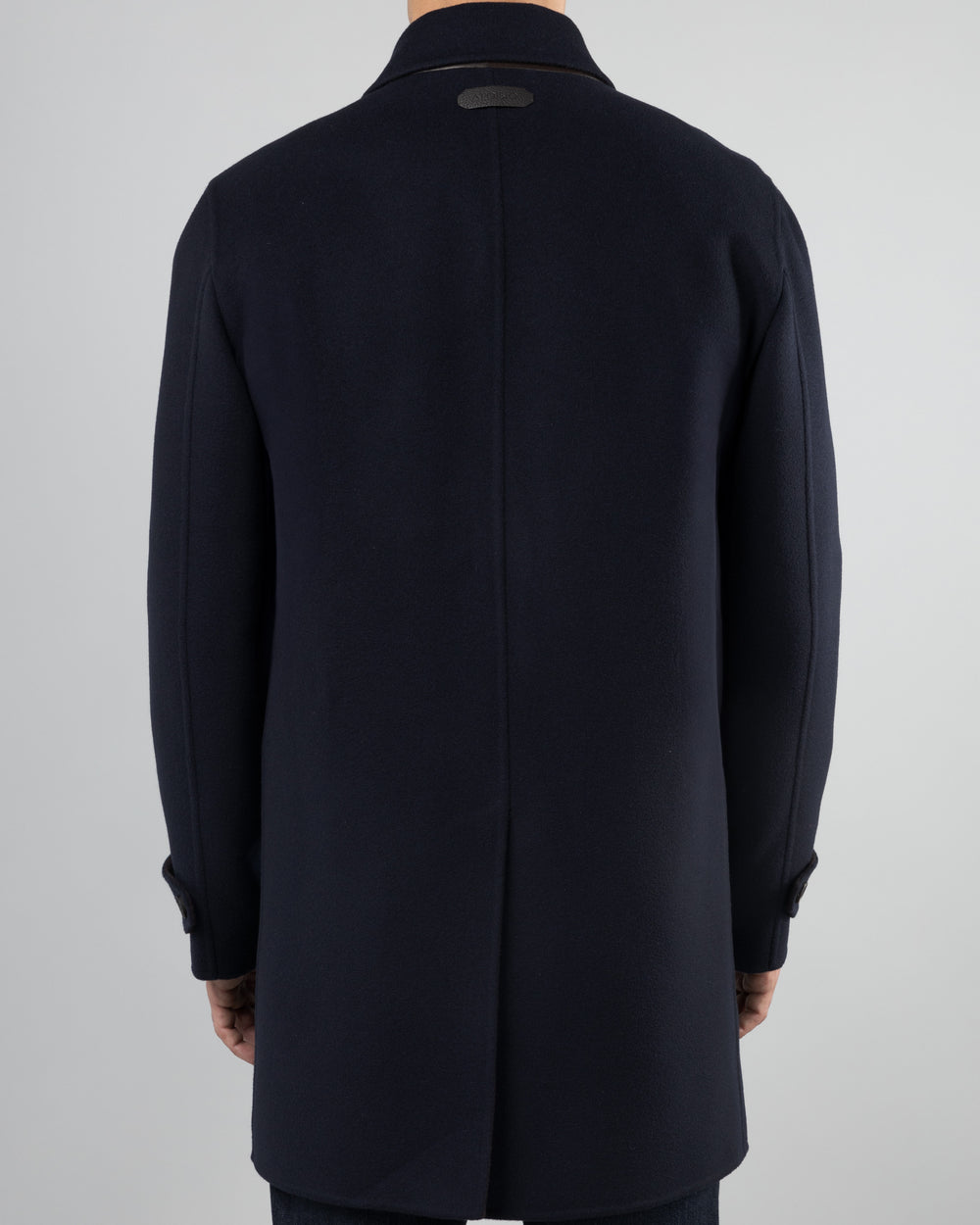 Cortina Cashmere Coat, Dark Blue/Dark Brown