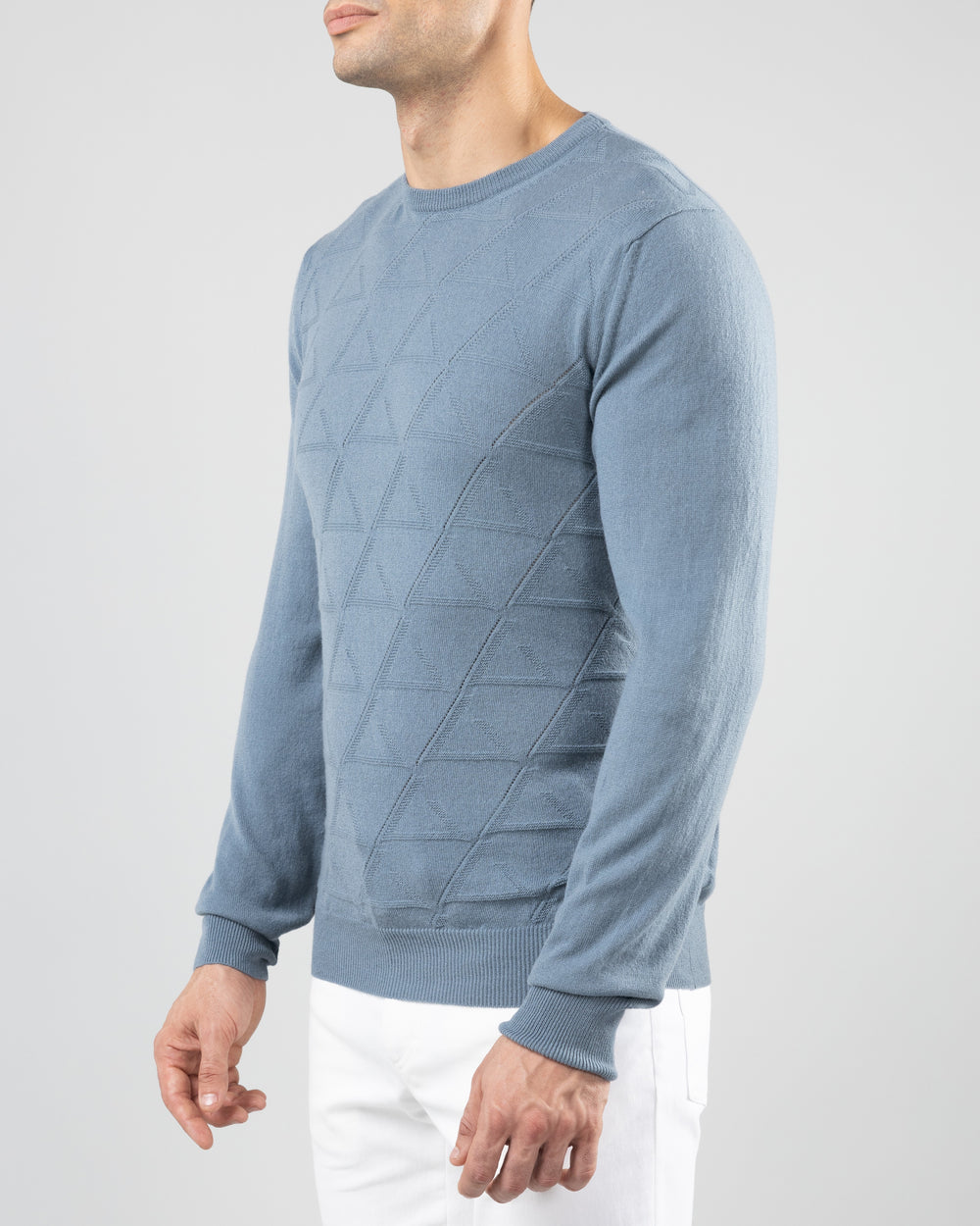 Sleet Sweater in Cashmere, Dusty Blue