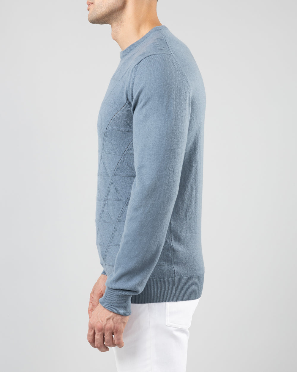 Sleet Sweater in Cashmere, Dusty Blue