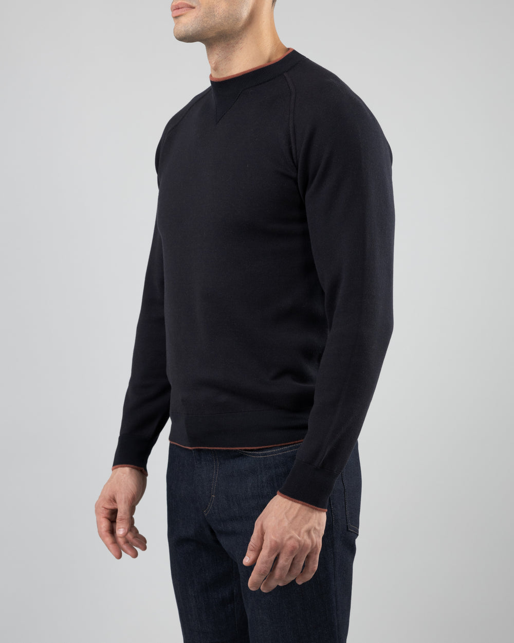 Tarn Sea Island Cotton and Cashmere Sweatshirt, Dark Blue