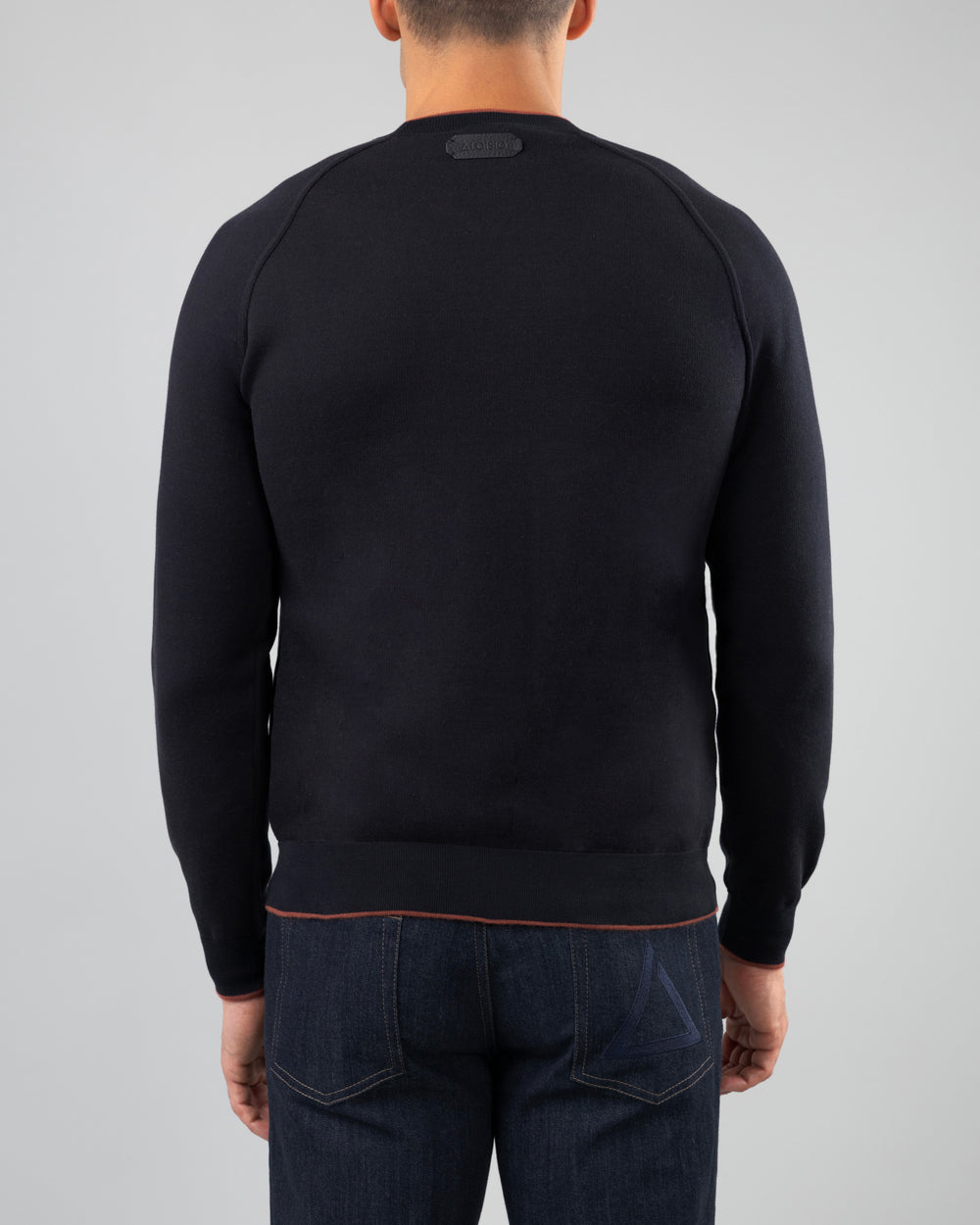 Tarn Sea Island Cotton and Cashmere Sweatshirt, Dark Blue