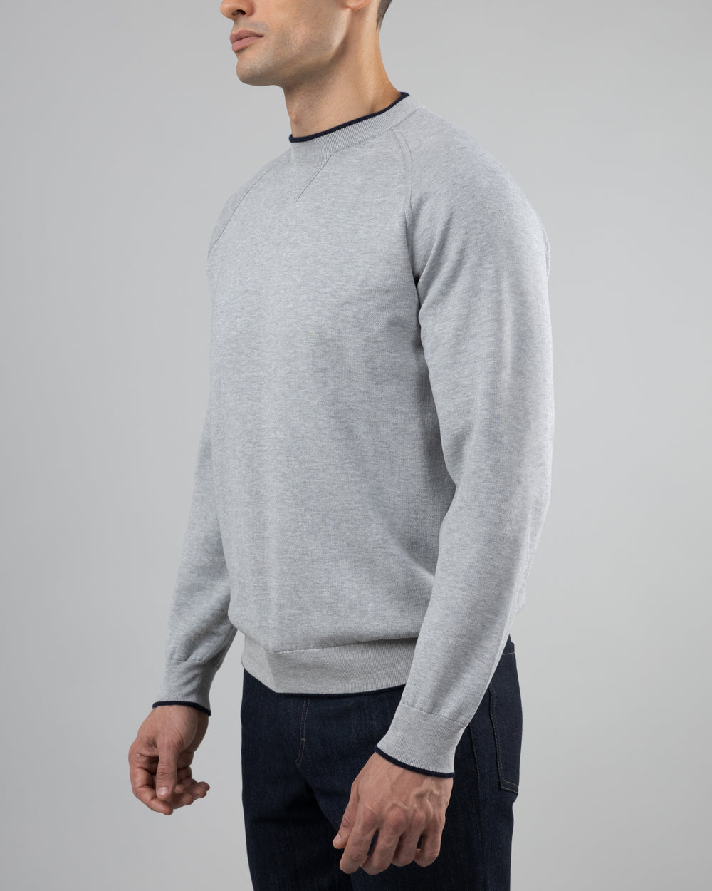 Tarn Sea Island Cotton and Cashmere Sweatshirt, Grey