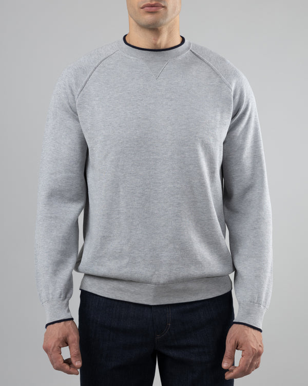 Tarn Sea Island Cotton and Cashmere Sweatshirt, Grey