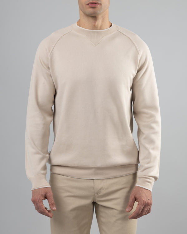 Tarn Sea Island Cotton and Cashmere Sweatshirt, Beige
