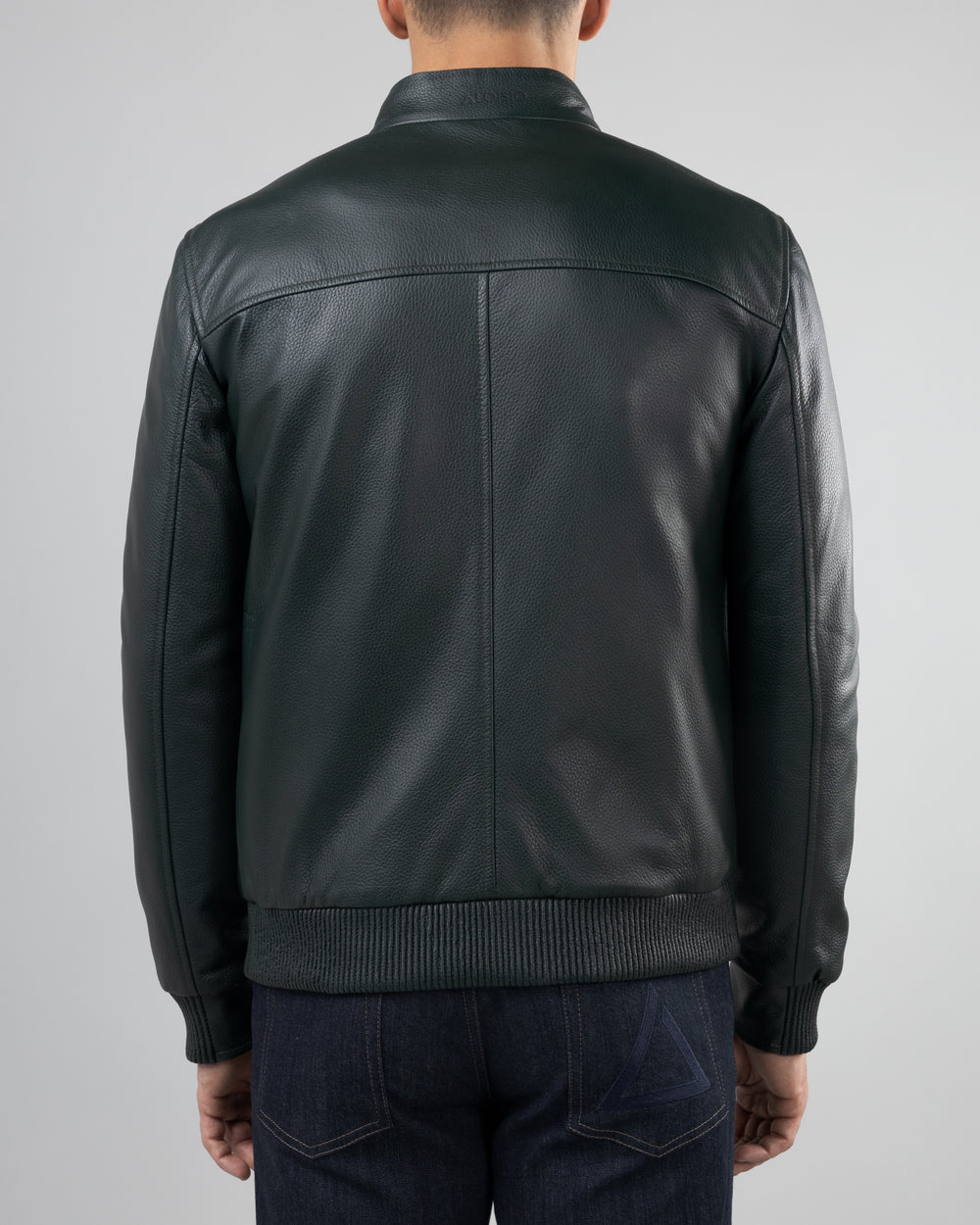 Zurich Deerskin Leather Biker Jacket, Emerald