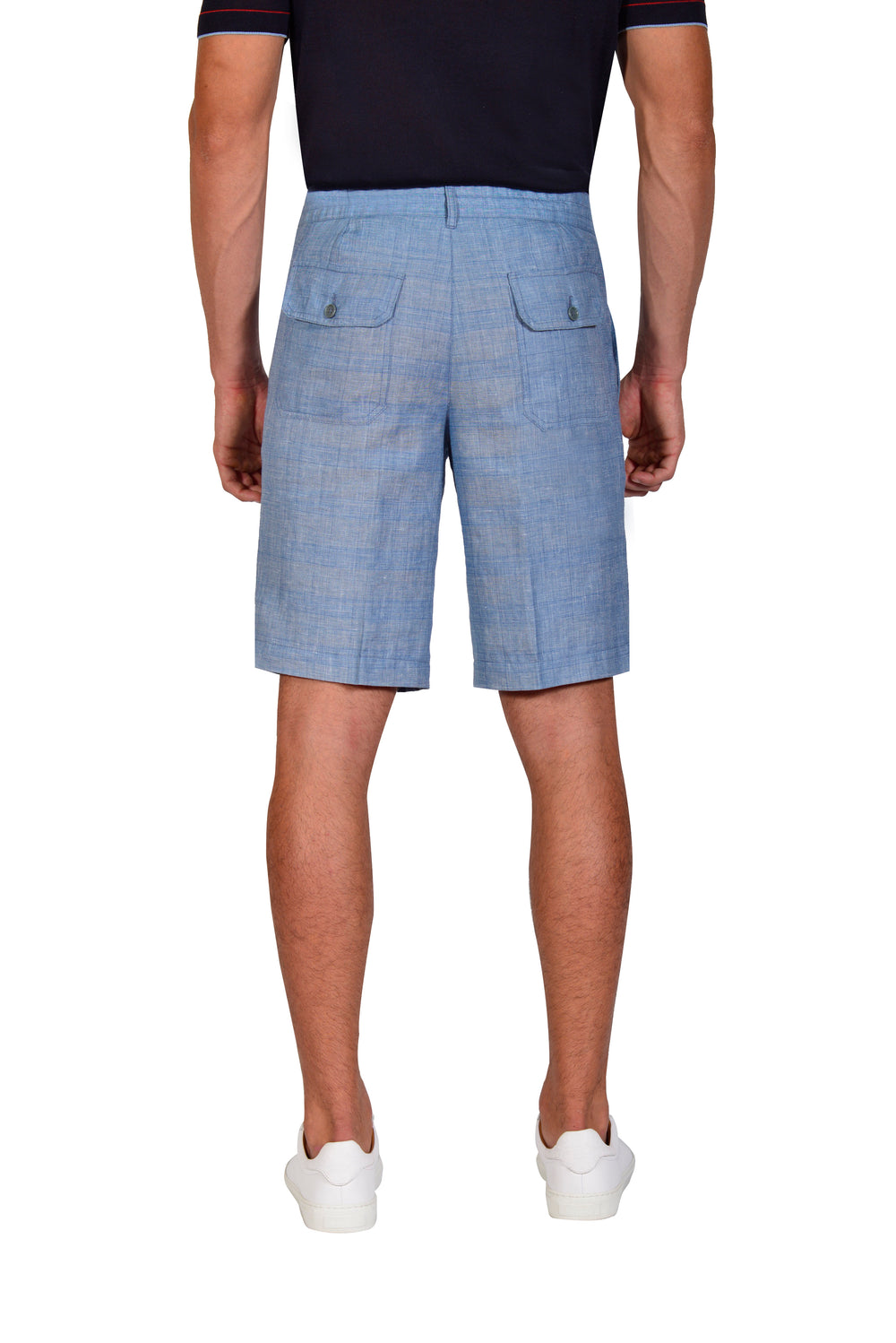 Sunset drawstring Shorts in Linen, Wool and Silk