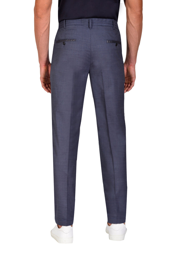 Wave Wool and Silk drawstring Trousers