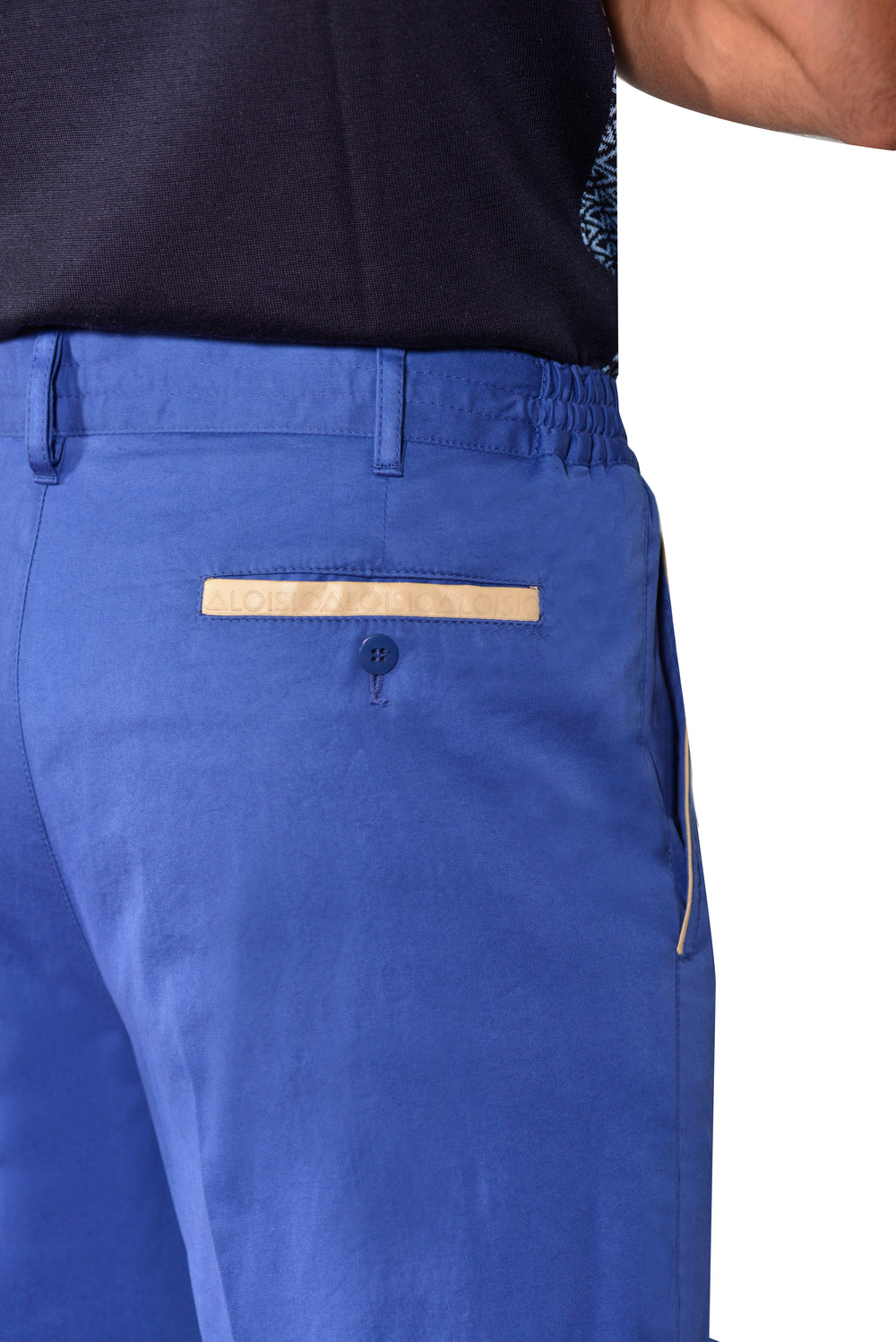 Wave Cotton and Silk drawstring Trousers