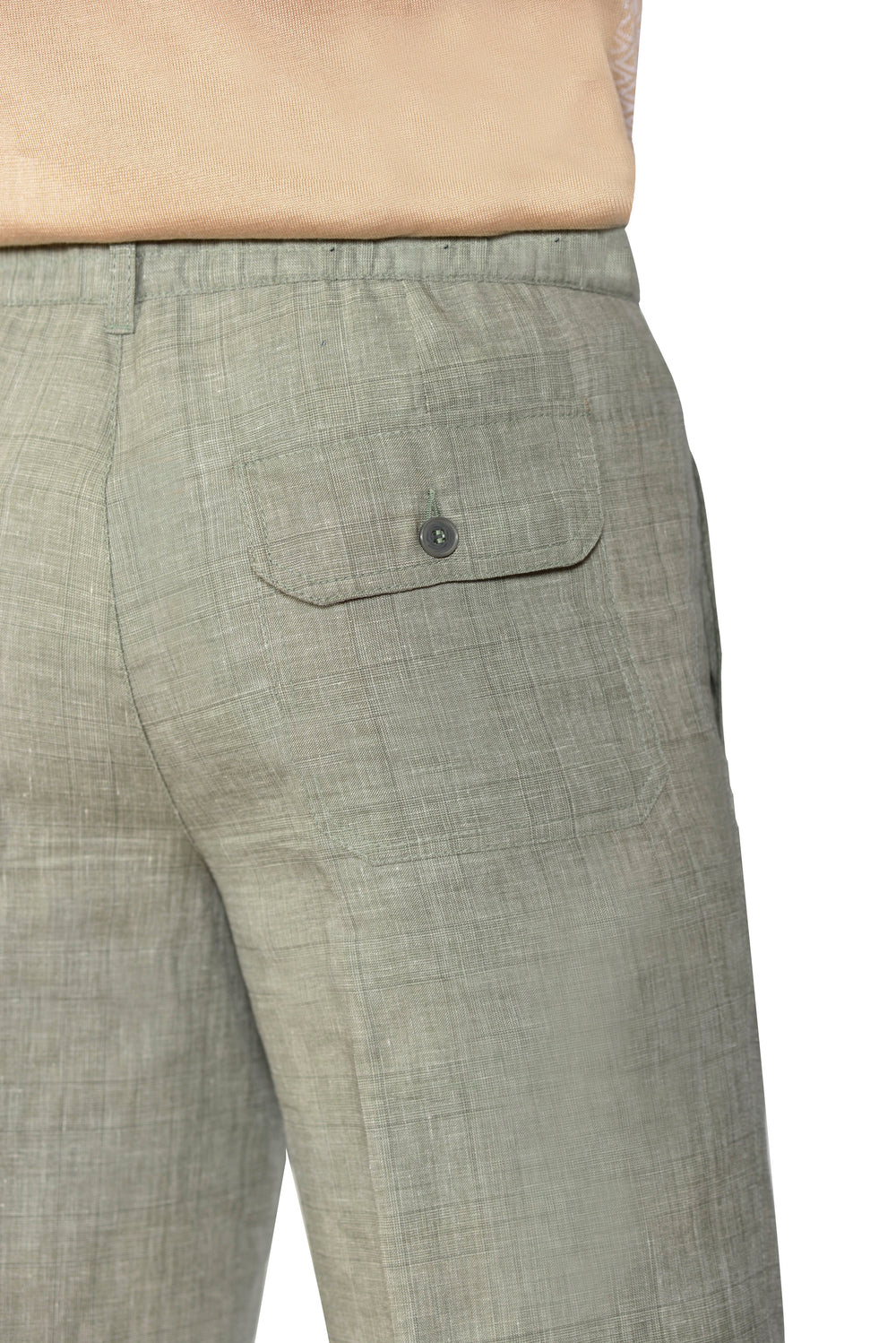 Sunset drawstring Shorts in Linen, Wool and Silk