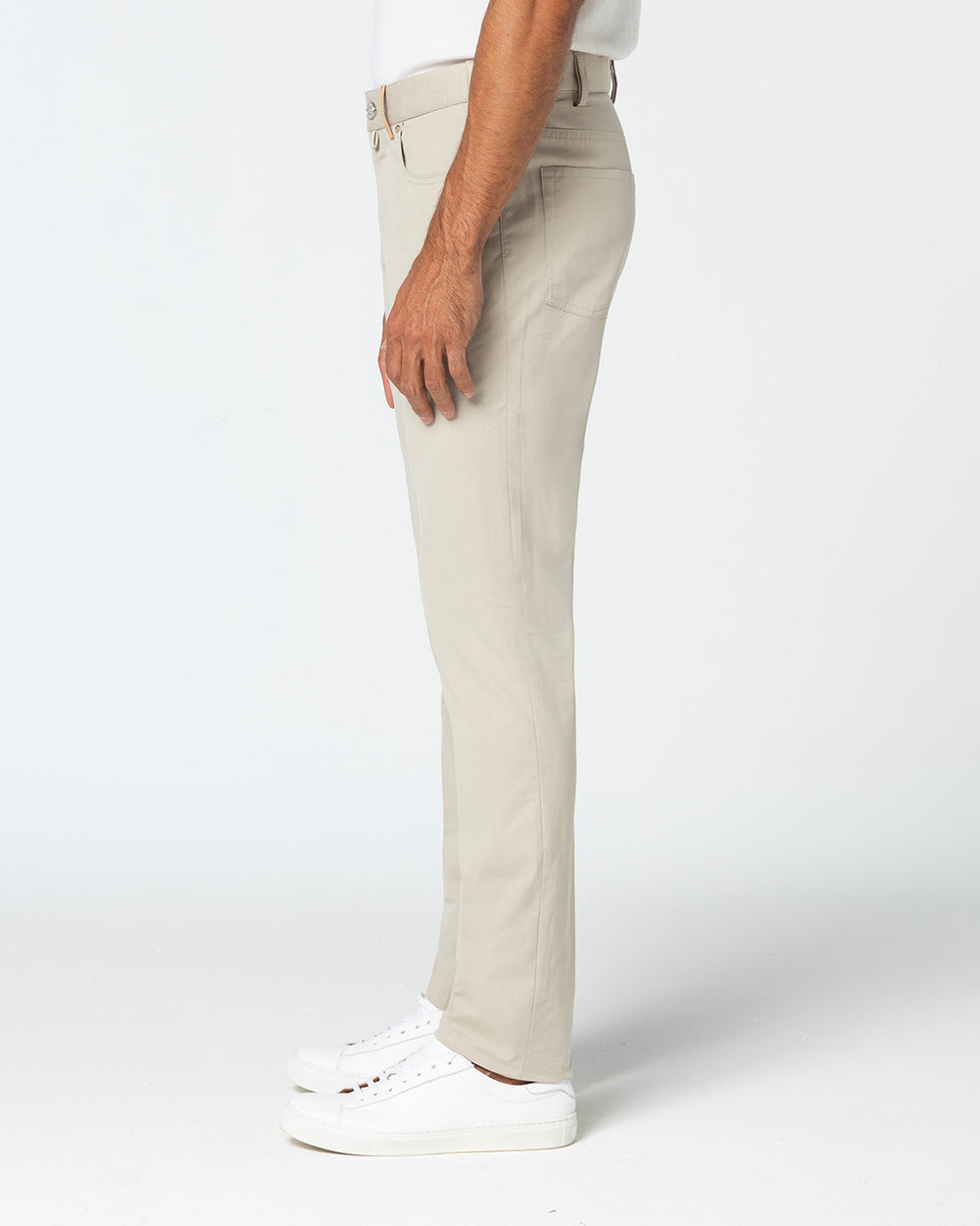 Animus Five-Pocket Cotton and Cashmere Trousers, Ivory