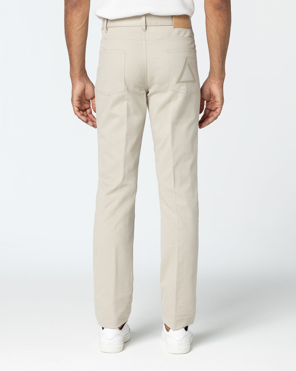 Animus Five-Pocket Cotton and Cashmere Trousers, Ivory