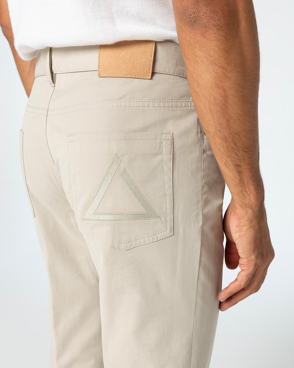 Animus Five-Pocket Cotton and Cashmere Trousers, Ivory