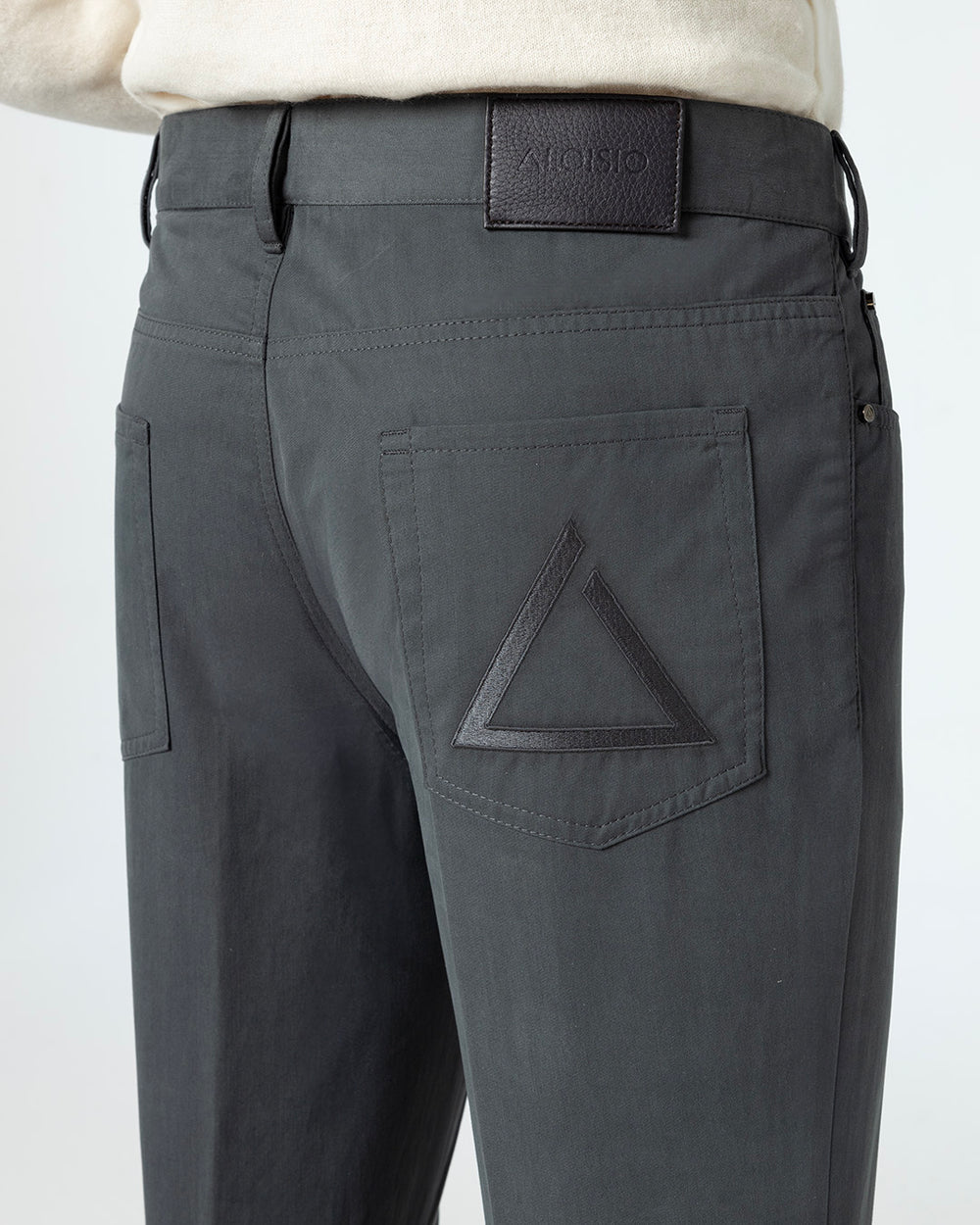 Animus Five-Pocket Cotton and Cashmere Trousers, Dusty Green