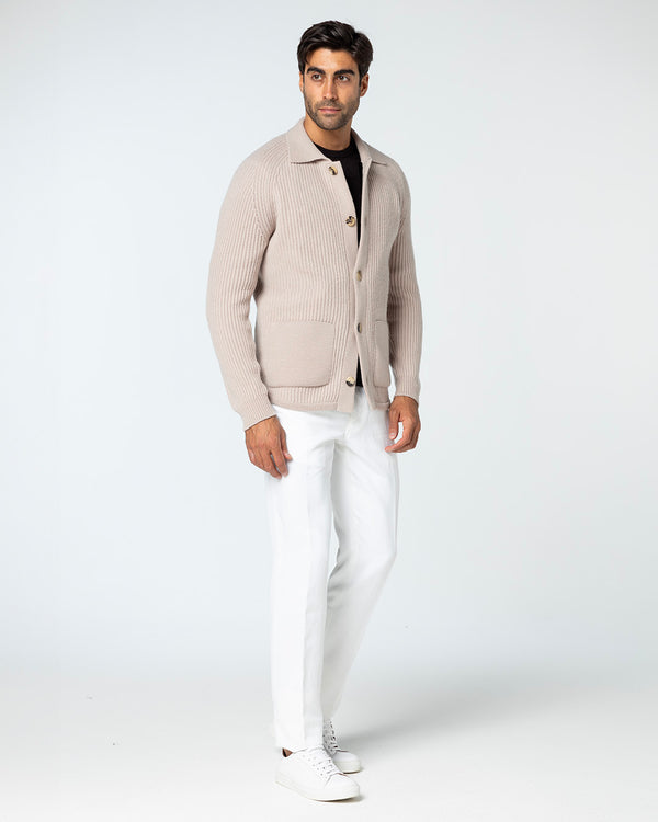 Dilectio Knitted Jacket with Mink Lining, Sand